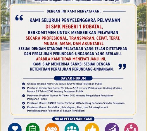 MENUJU PELAYANAN SMKN 1 ROBATAL YANG BERINTEGRITAS DAN TRANSPARAN